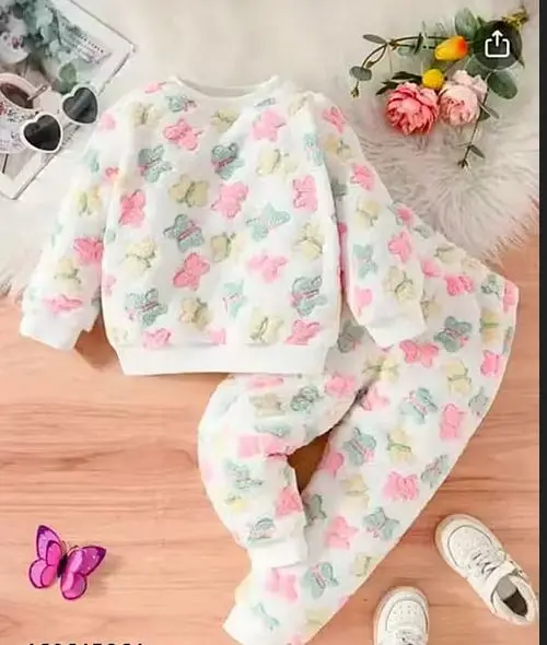 Sweater for Kids | Winterwear for baby Kids | Top Bottom Set for the Kids | Trendy Winterwear for Baby | White Sweater | Hoodie (4-6 Months)